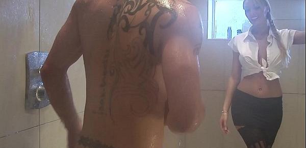  Big Tit European Pornstar Stacey Saran Fucked In The Shower